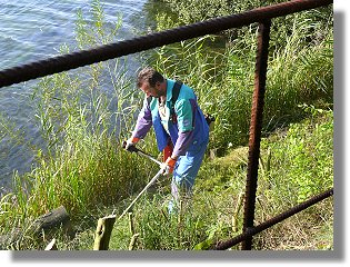 Arbeitseinsatz am Sennesee