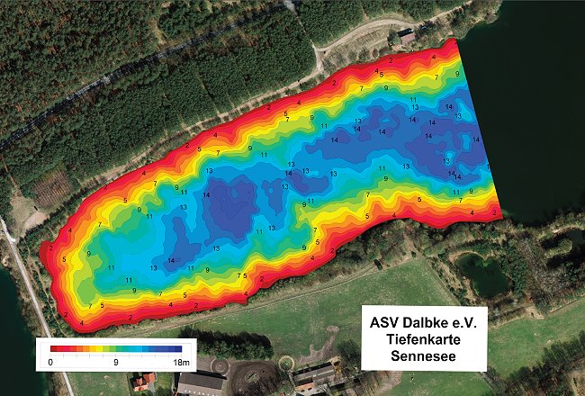ASV Dalbke Tiefenkarte Sennesee